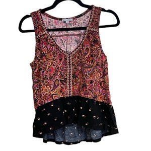 Women's Patrons of‎ Peace Womens Paisley Print Boho Tank Size Small